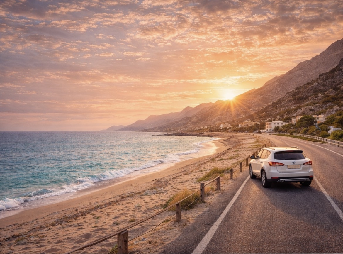 Coastal road trip in Crete